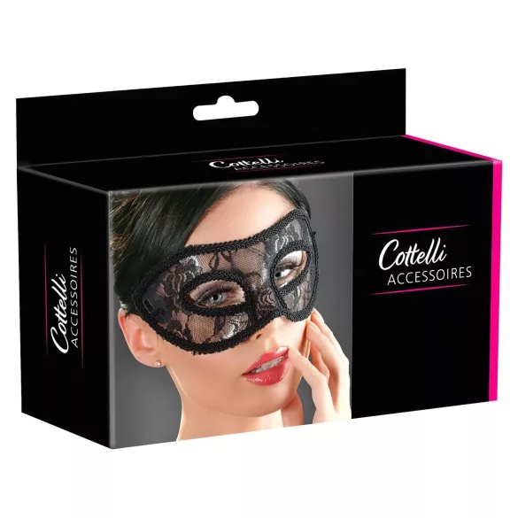 Cottelli - masque pour les yeux en dentelle préformé - noir