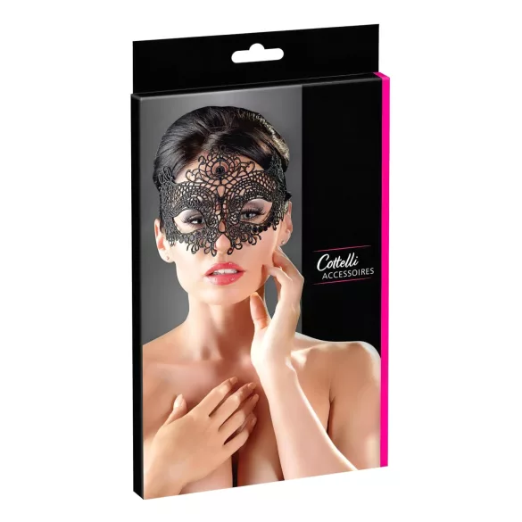 Cottelli - Masque effet dentelle brodé - noir