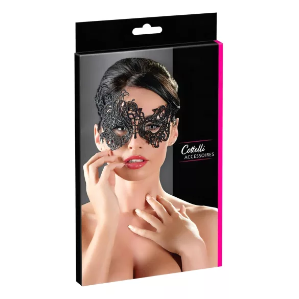 Cottelli - Masque asymétrique brodé - noir