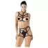 Cottelli - harnais corporel lingerie 3 pièces - noir (S-L)