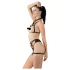 Cottelli - harnais corporel lingerie 3 pièces - noir (S-L)