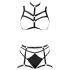 Cottelli - harnais corporel lingerie 3 pièces - noir (S-L)