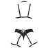 Cottelli - harnais corporel lingerie 3 pièces - noir (S-L)