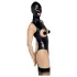 Bad Kitty - body ouvert haut/bas et masque oral - noir