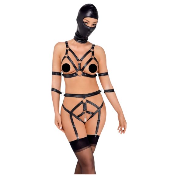 Bad Kitty - Ensemble harnais et masque (noir) - L