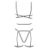 Cottelli - harnais corporel décoratif et string - noir - taille S-L