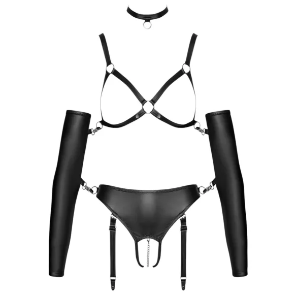Bad Kitty - harnais bondage corps - ajustable - noir - M