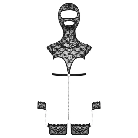 Bad Kitty - ensemble BDSM en dentelle (noir) - L