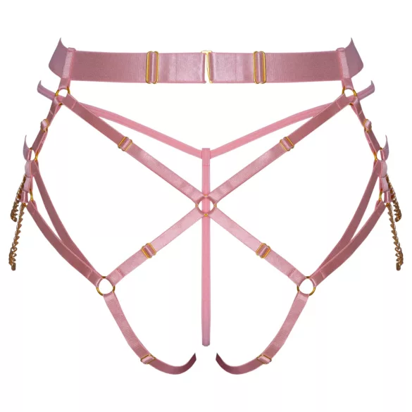 Bad Kitty - Harnais à chaînes avec string (rose)