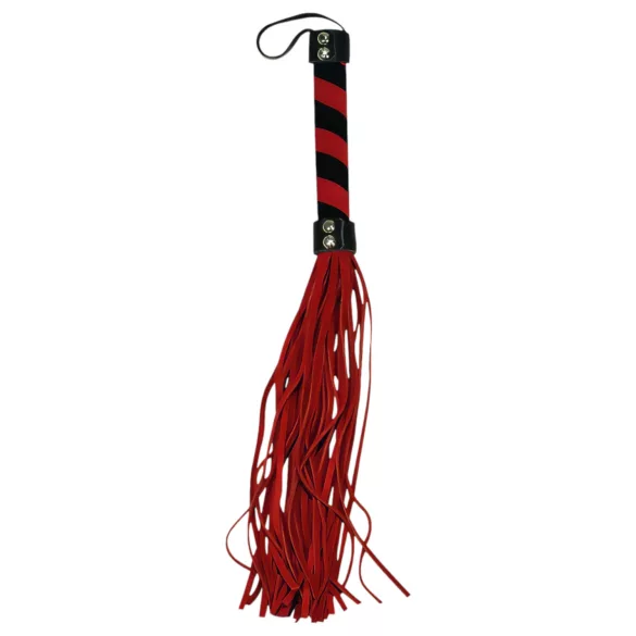 Bad Kitty - Fouet en suédine - rouge