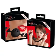 Bad Kitty - bâillon boule moyen - silicone noir