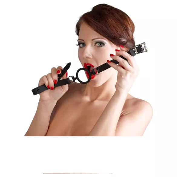 Bad Kitty - bâillon à anneau en silicone - noir