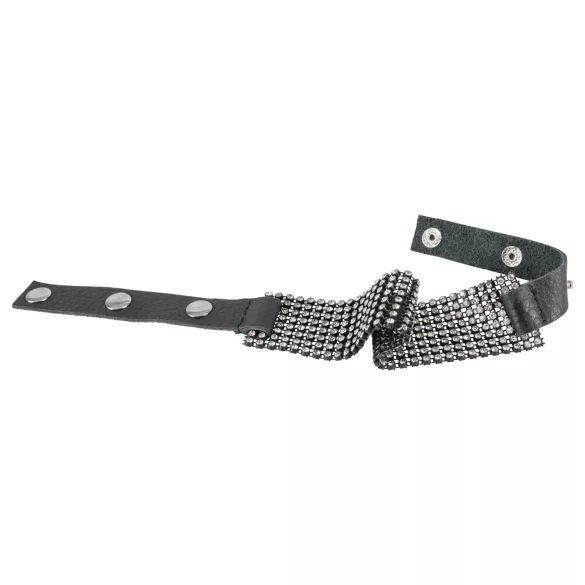 Bad Kitty - collier ras-du-cou strass - noir