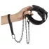 Bad Kitty - collier et laisse avec motif pierres précieuses - noir