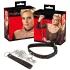 Bad Kitty - collier cœur avec laisse en métal - noir