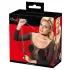 Bad Kitty - collier cœur avec laisse en métal - noir