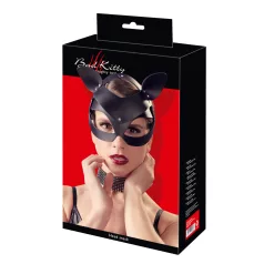 Bad Kitty - masque chat simili cuir strass - noir (S-L)