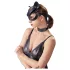Bad Kitty - masque chat simili cuir strass - noir (S-L)