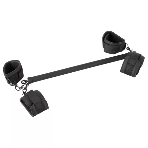 Fetish - barre d'attache simili cuir - set 6 pièces - noir