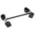 Fetish - barre d'attache simili cuir - set 6 pièces - noir