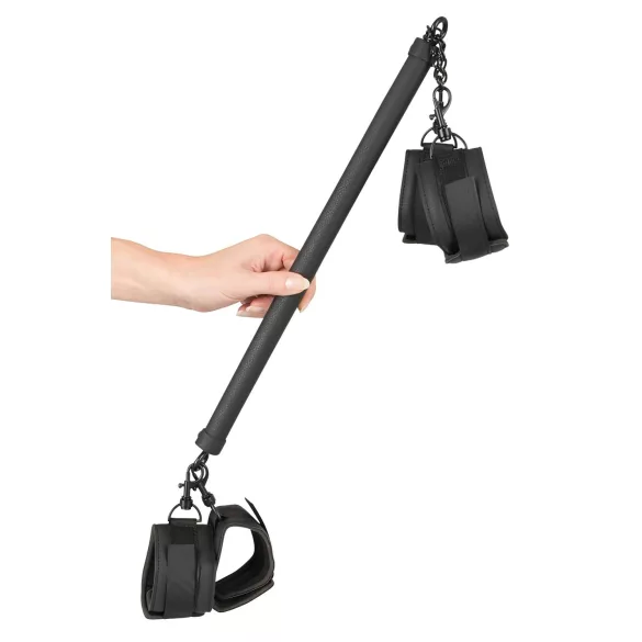 Fetish - barre d'attache simili cuir - set 6 pièces - noir