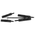 Fetish - barre d'attache simili cuir - set 6 pièces - noir