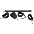 Fetish - barre d'attache simili cuir - set 6 pièces - noir