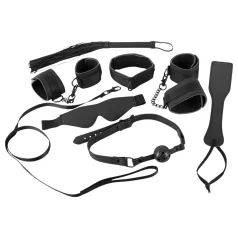   Bad Kitty - set de bondage simili cuir à scratch 8 pièces - noir