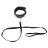 Vegan Fetish - collier à clous avec laisse - simili cuir noir