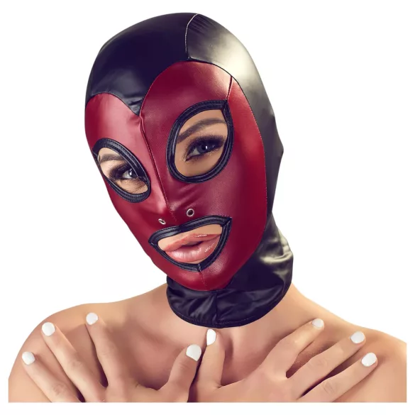 Bad Kitty - masque fellation brillant - rouge (S-L)