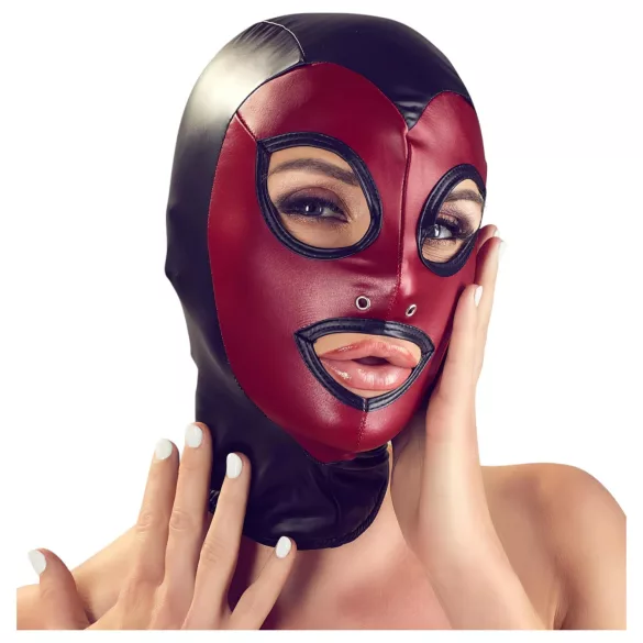 Bad Kitty - masque fellation brillant - rouge (S-L)
