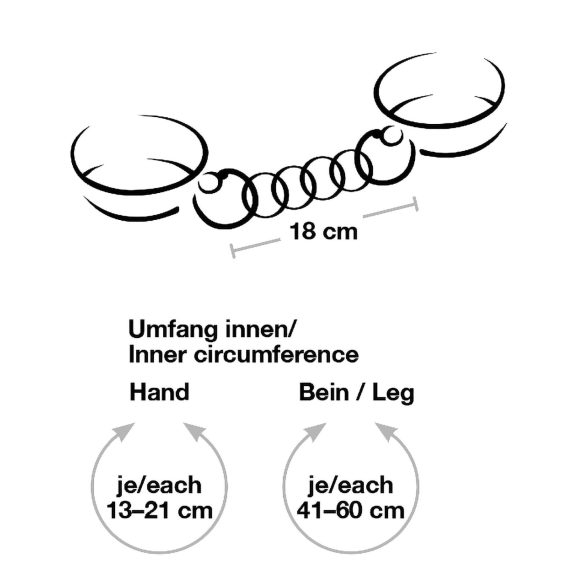 Bad Kitty - menottes attachées aux cuisses - set de contraintes - rouge