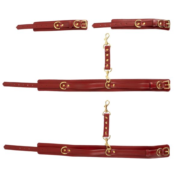 Bad Kitty - menottes attachées aux cuisses - set de contraintes - rouge