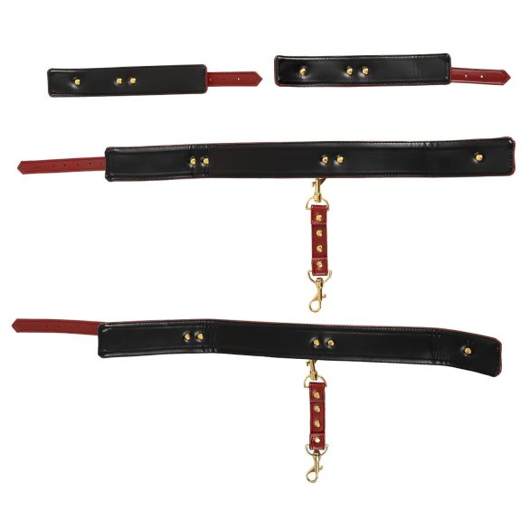 Bad Kitty - menottes attachées aux cuisses - set de contraintes - rouge