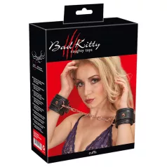 Bad Kitty - menottes avec chaîne - noir et or rose