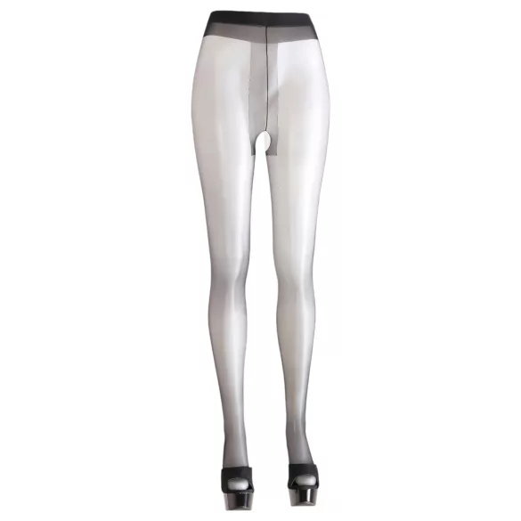 Cottelli - Bas jarretières effet satin - noir - M
