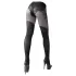 Cottelli - Collants ouverts à motifs (noir)