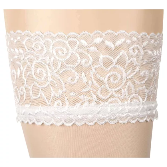 Cottelli - Bas autofixants satinés - blanc