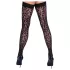 Cottelli Legwear - bas jarretières léopard - noir - 3