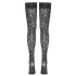 Cottelli Legwear - bas jarretières léopard - noir - 3