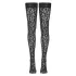 Cottelli Legwear - bas jarretières léopard - noir - 4