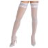 Cottelli - bas autofixants en dentelle florale (blanc) - 3/M-L