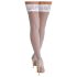 Cottelli - bas autofixants en dentelle florale (blanc) - 3/M-L