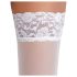 Cottelli - bas autofixants en dentelle florale (blanc) - 3/M-L