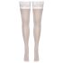 Cottelli - bas autofixants en dentelle florale (blanc) - 3/M-L