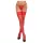 Cottelli - bas autofixants dentelle fleurie - rouge
