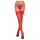 Cottelli - bas autofixants dentelle fleurie - rouge - 4/L
