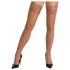 Cottelli - bas jarretières dentelle florale - beige - 3/M-L
