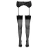 Cottelli - bas jarretière à couture arrière - noir - 3
