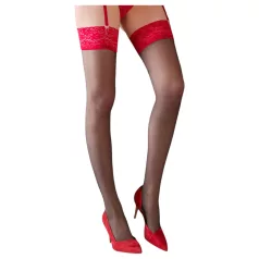 Cottelli - bas rouge dentelle (noir) - 4
